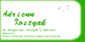 adrienn kostyak business card